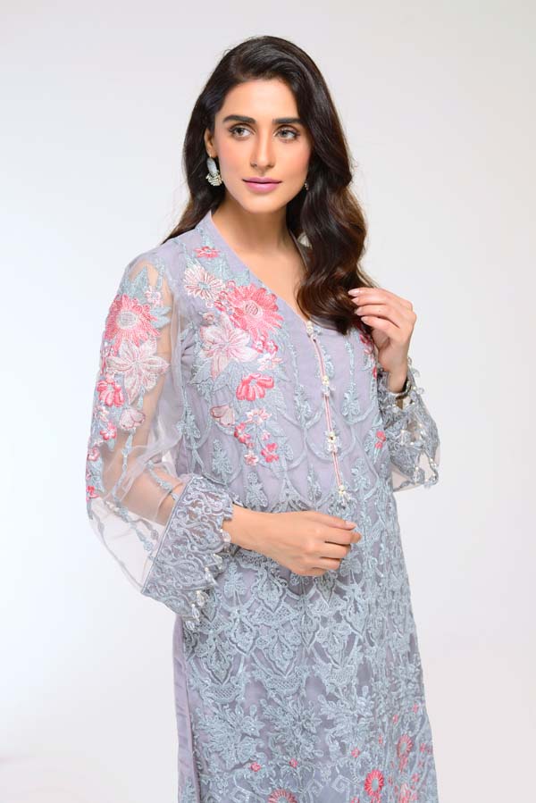 Adan's Libas - CHARM PEARL – EMBROIDERED NET 2 PIECE (UNSTITCH)
