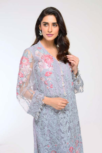 Adan's Libas - CHARM PEARL – EMBROIDERED NET 2 PIECE (UNSTITCH)