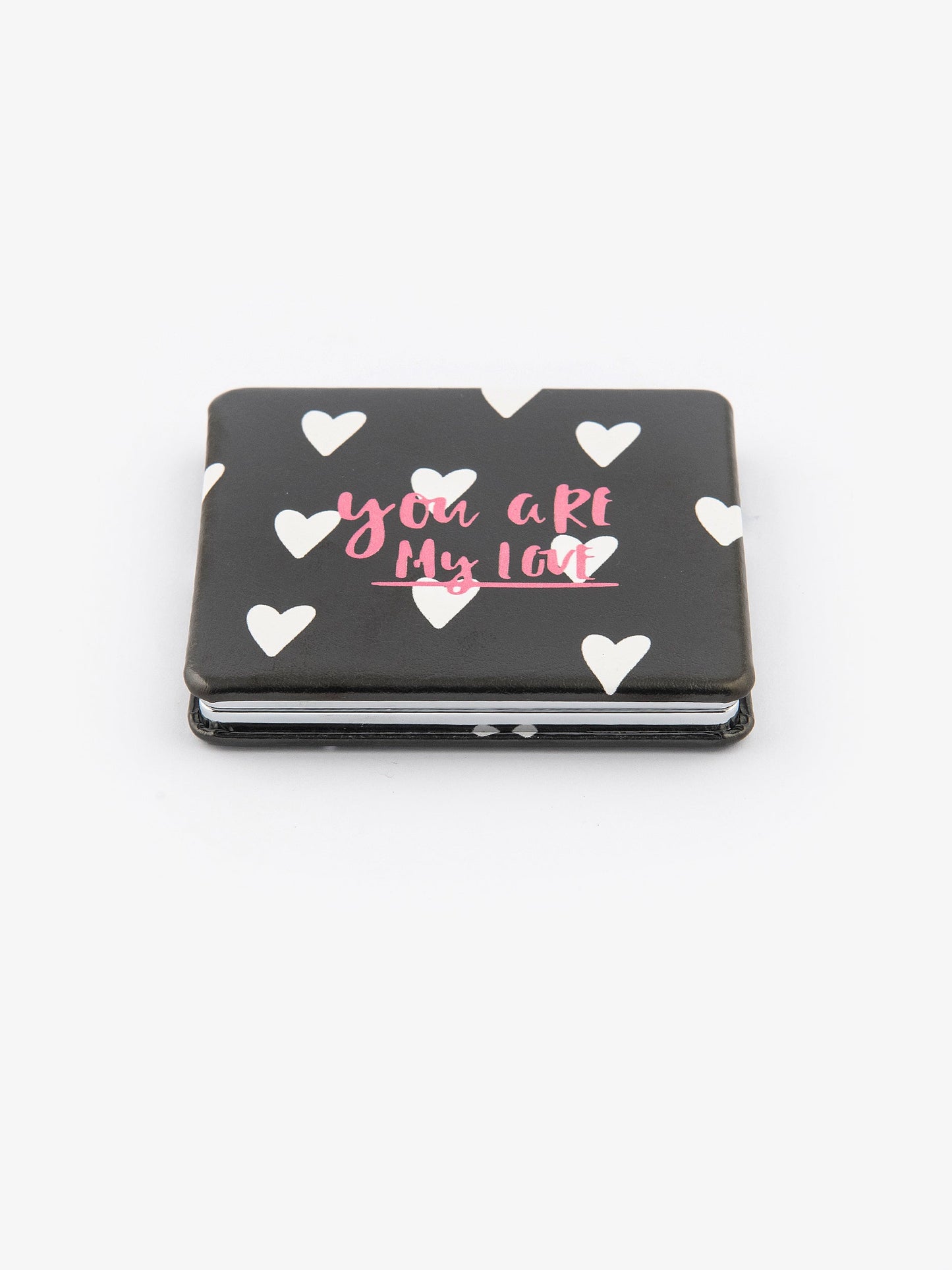 Heart Print Compact Mirror