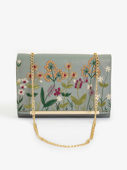 Embroidered Clutch
