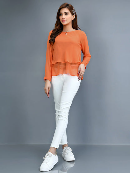 Limelight - Ruffled Chiffon Top