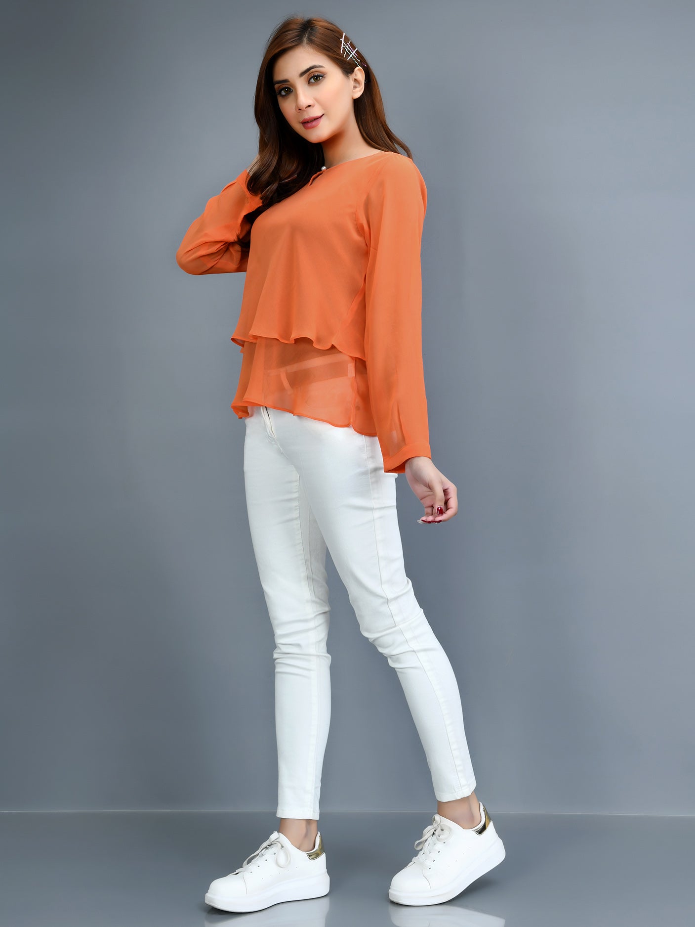 Limelight - Ruffled Chiffon Top