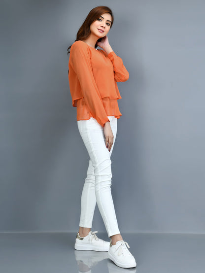 Limelight - Ruffled Chiffon Top