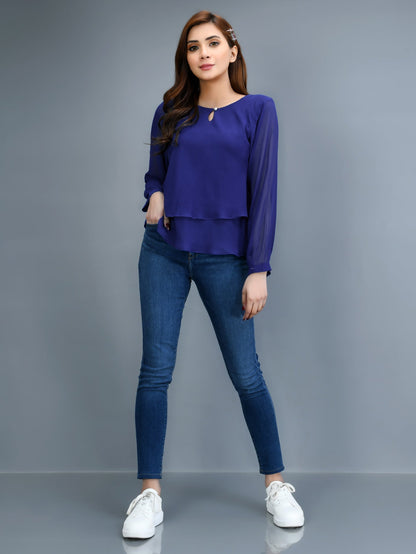 Limelight - Ruffled Chiffon Top