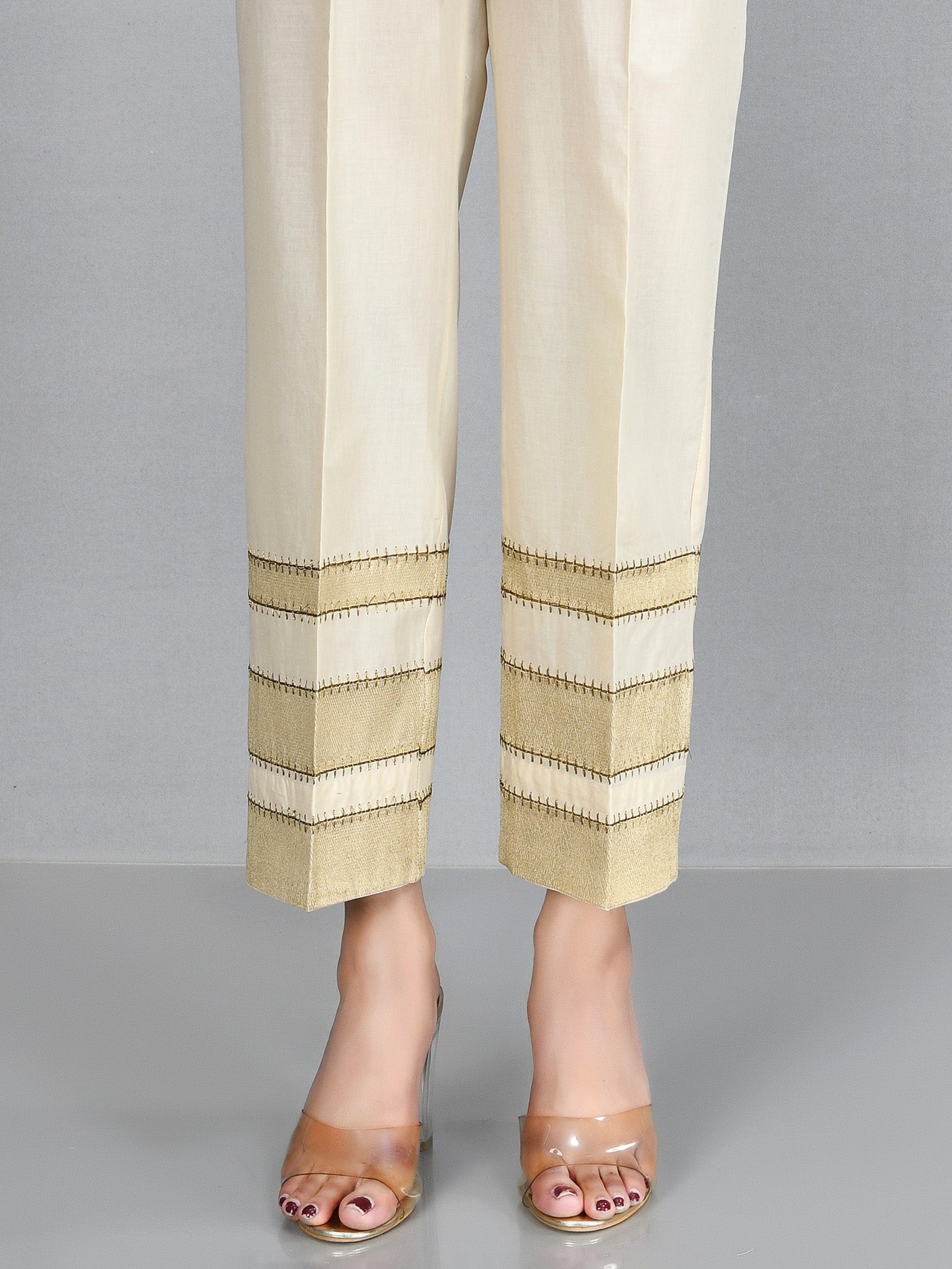 Embroidered Cambric Pants