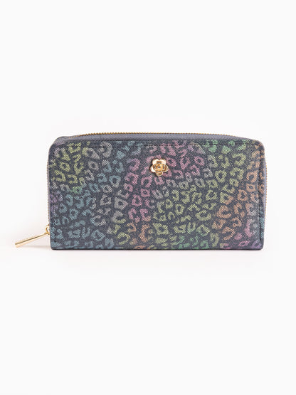 Limelight - Metallic Floral Brooch Wallet