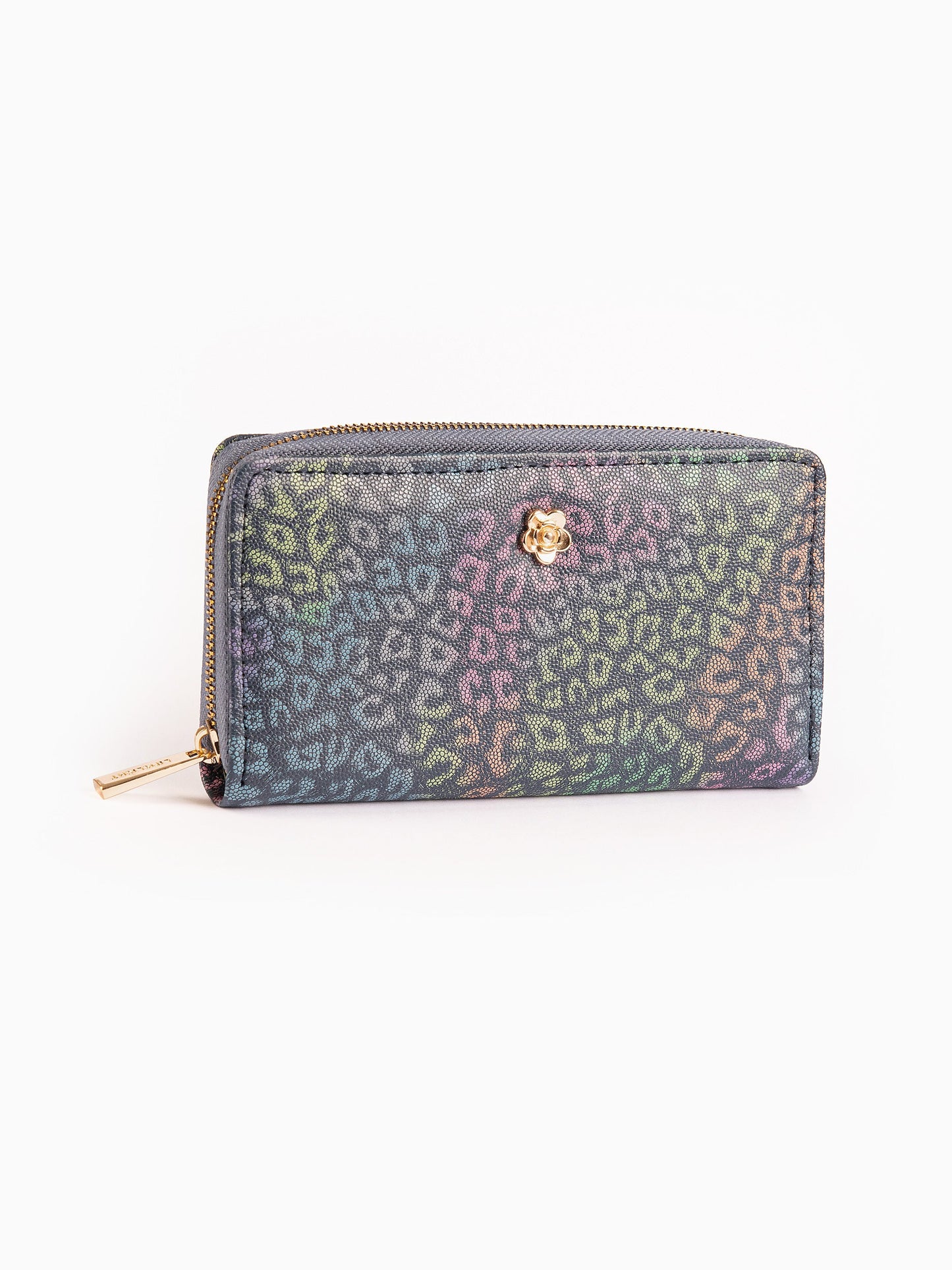 Limelight - Metallic Floral Brooch Wallet