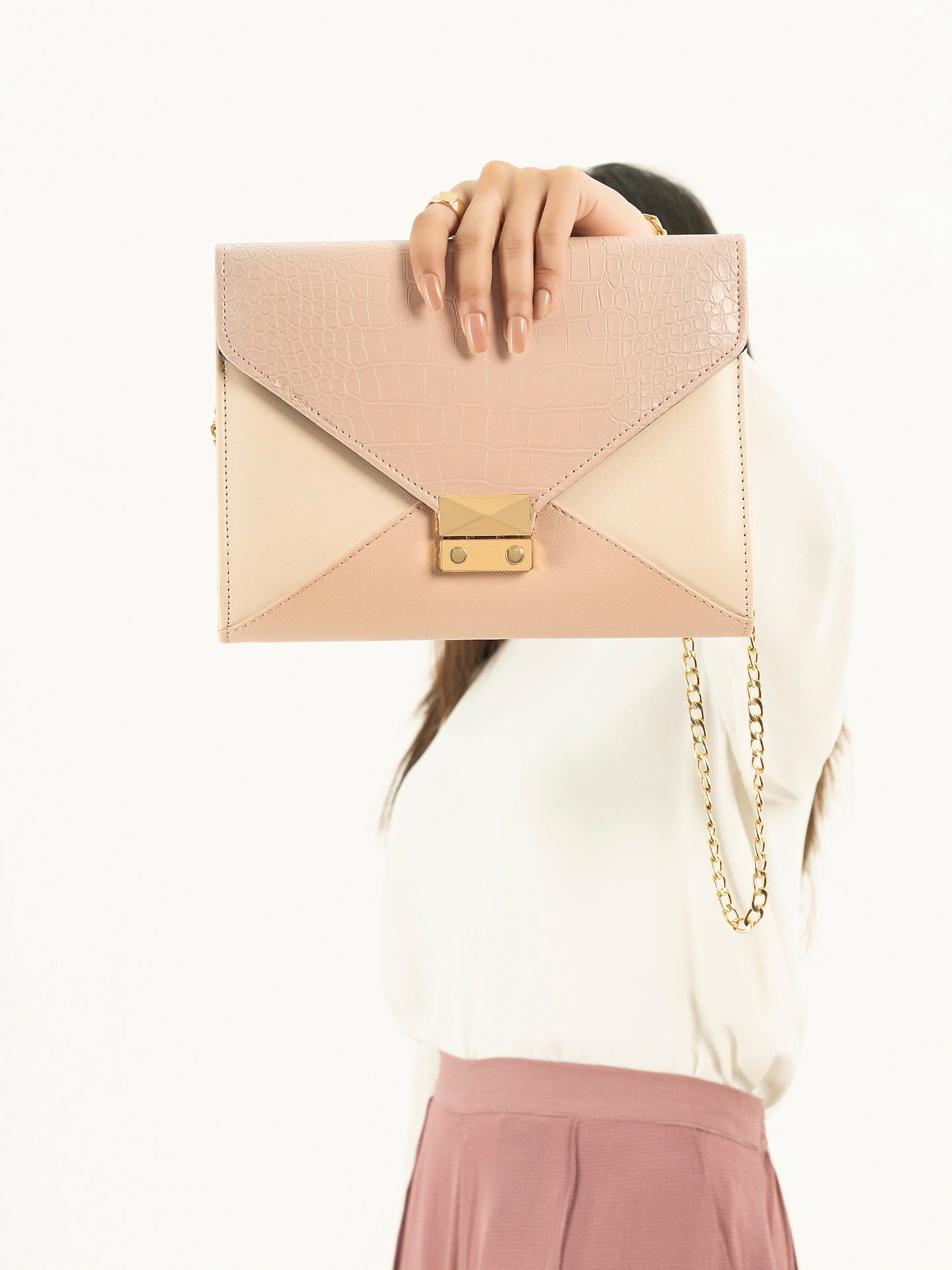 Limelight - Two-Tone Envelope Clutch