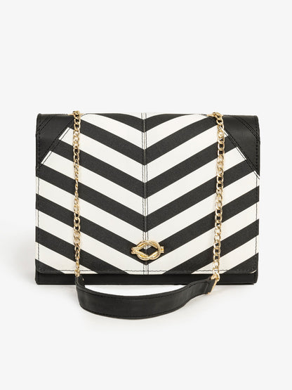 Stripe Printed Handbag