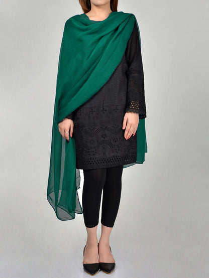 Limelight - Chiffon Dupatta - Dark Green