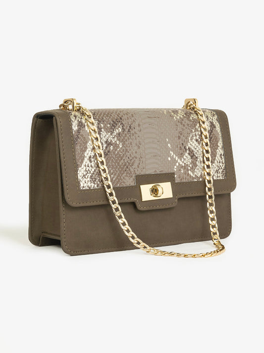 Snake Textured Handbag