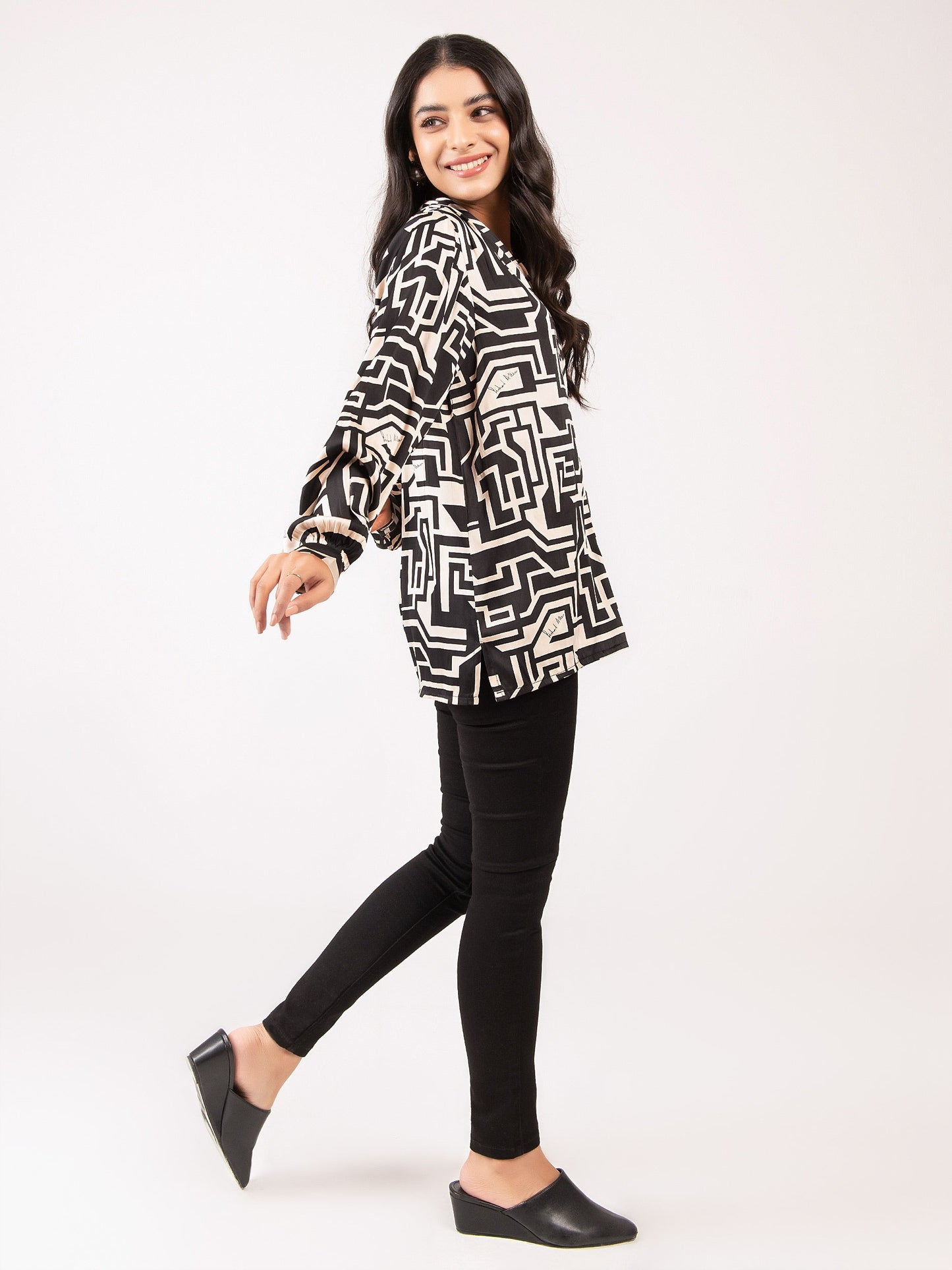 Limelight - Printed Silk Top