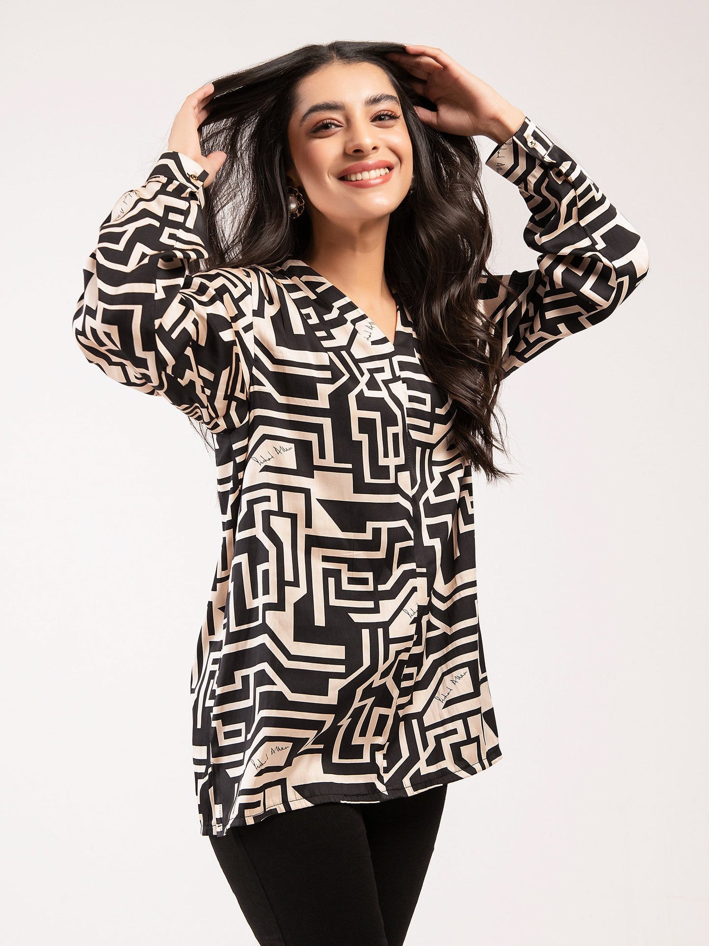 Limelight - Printed Silk Top