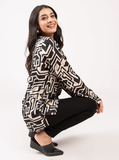 Limelight - Printed Silk Top