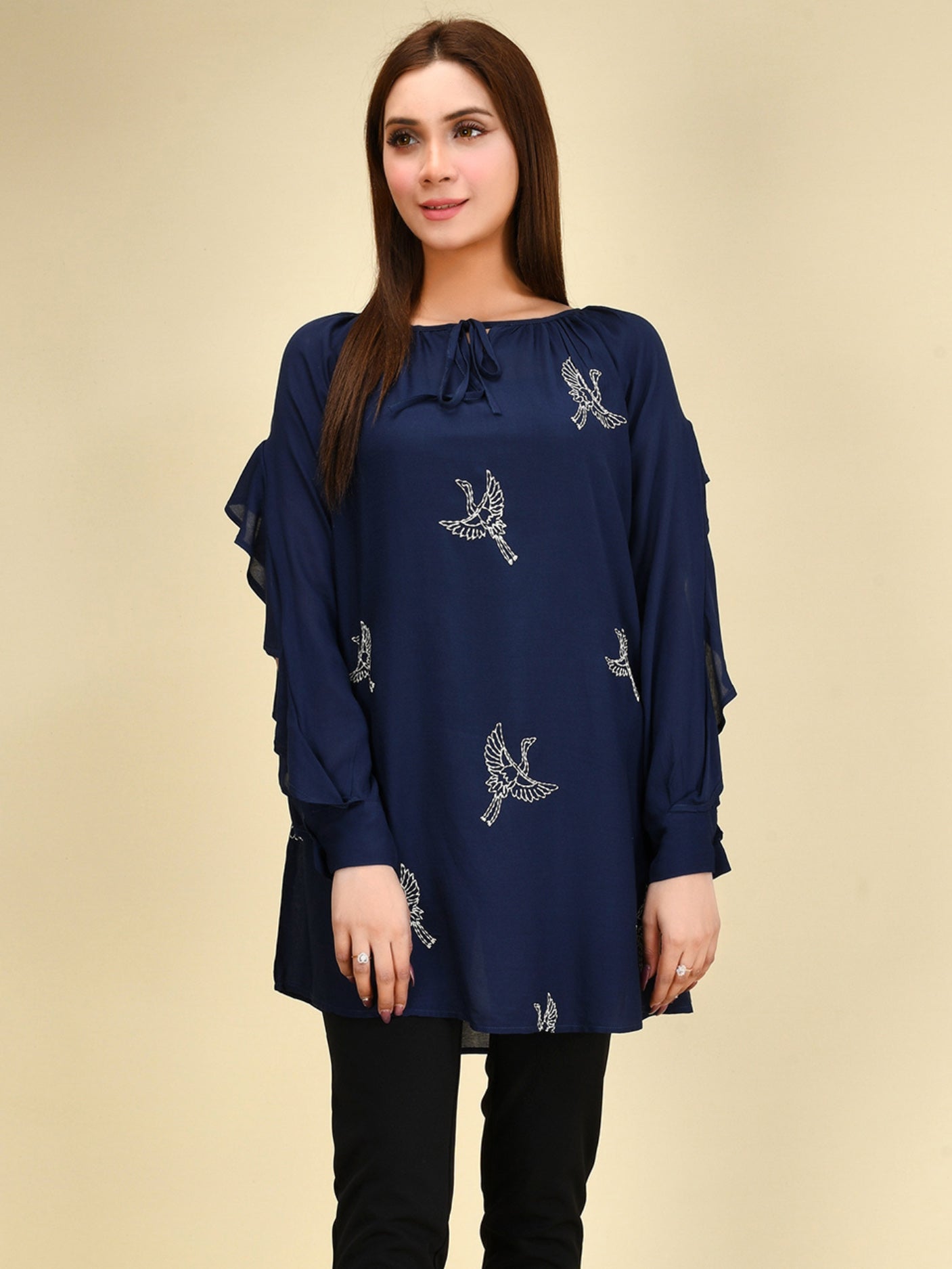 Limelight - Embroidered Chiffon Top