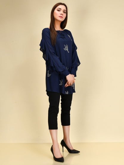 Limelight - Embroidered Chiffon Top