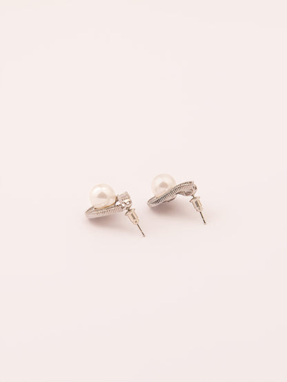 Limelight - Pearl Embellished Teardrop Stud Earrings