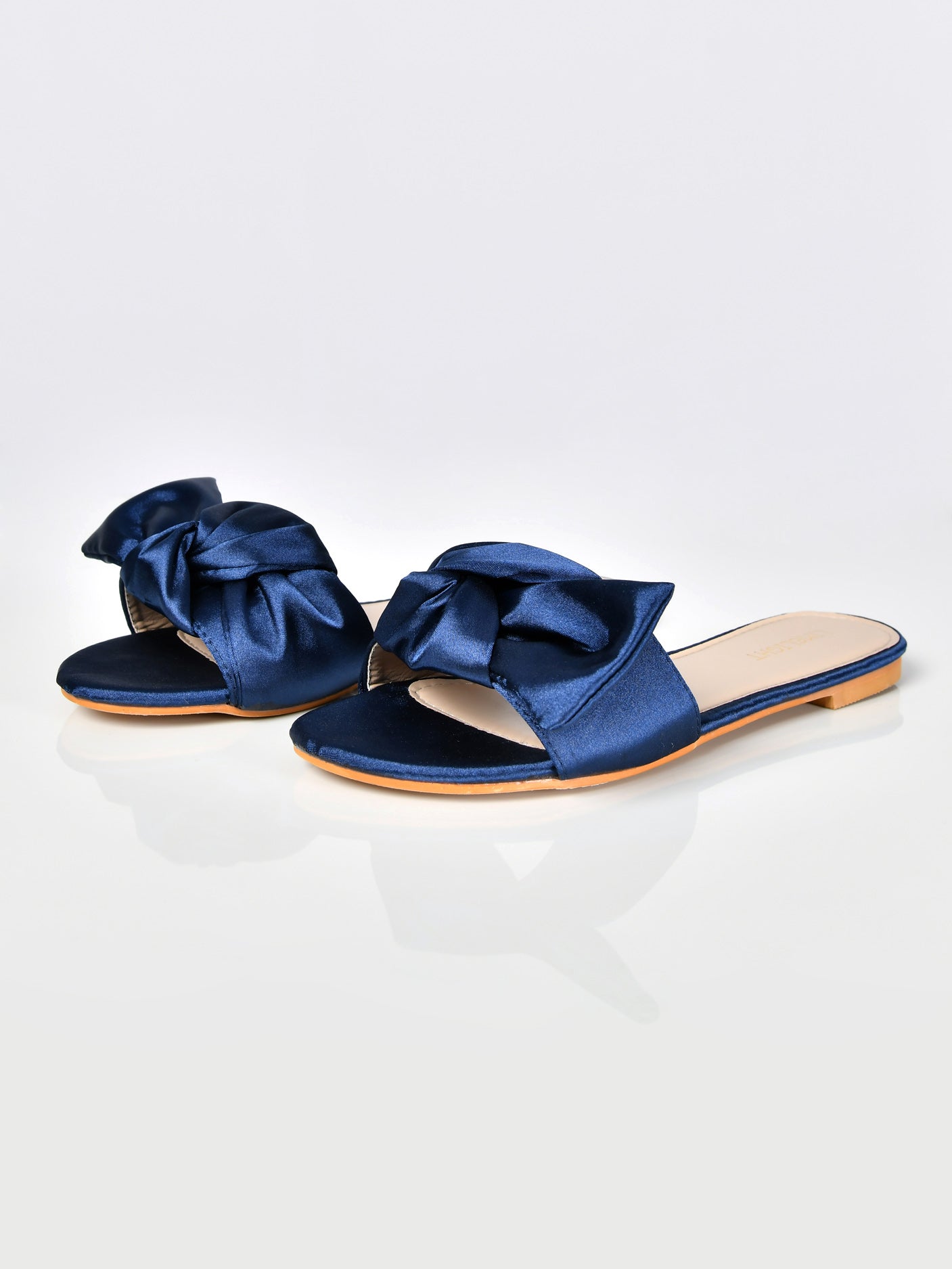 Limelight - Satin Bow Sandals-Blue