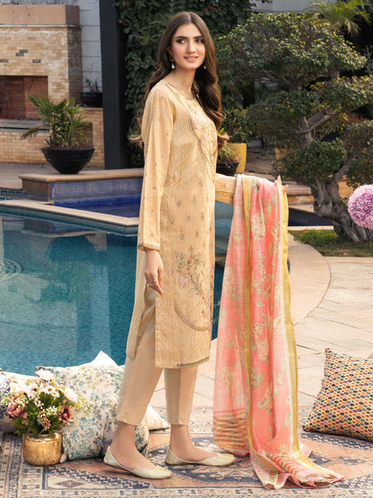 3 Piece Massouri Lawn Suit-Embroidered (Unstitched)