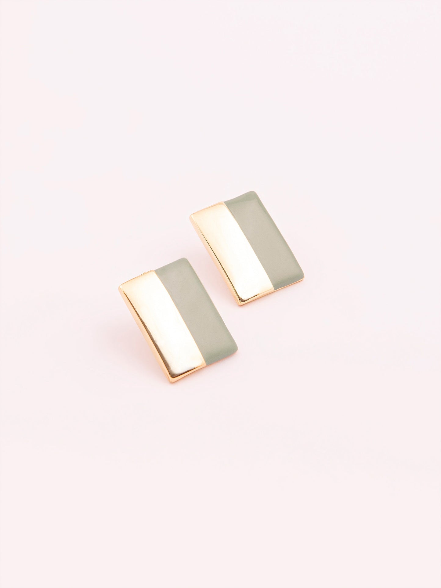 Limelight - Two Tone Stud Earrings