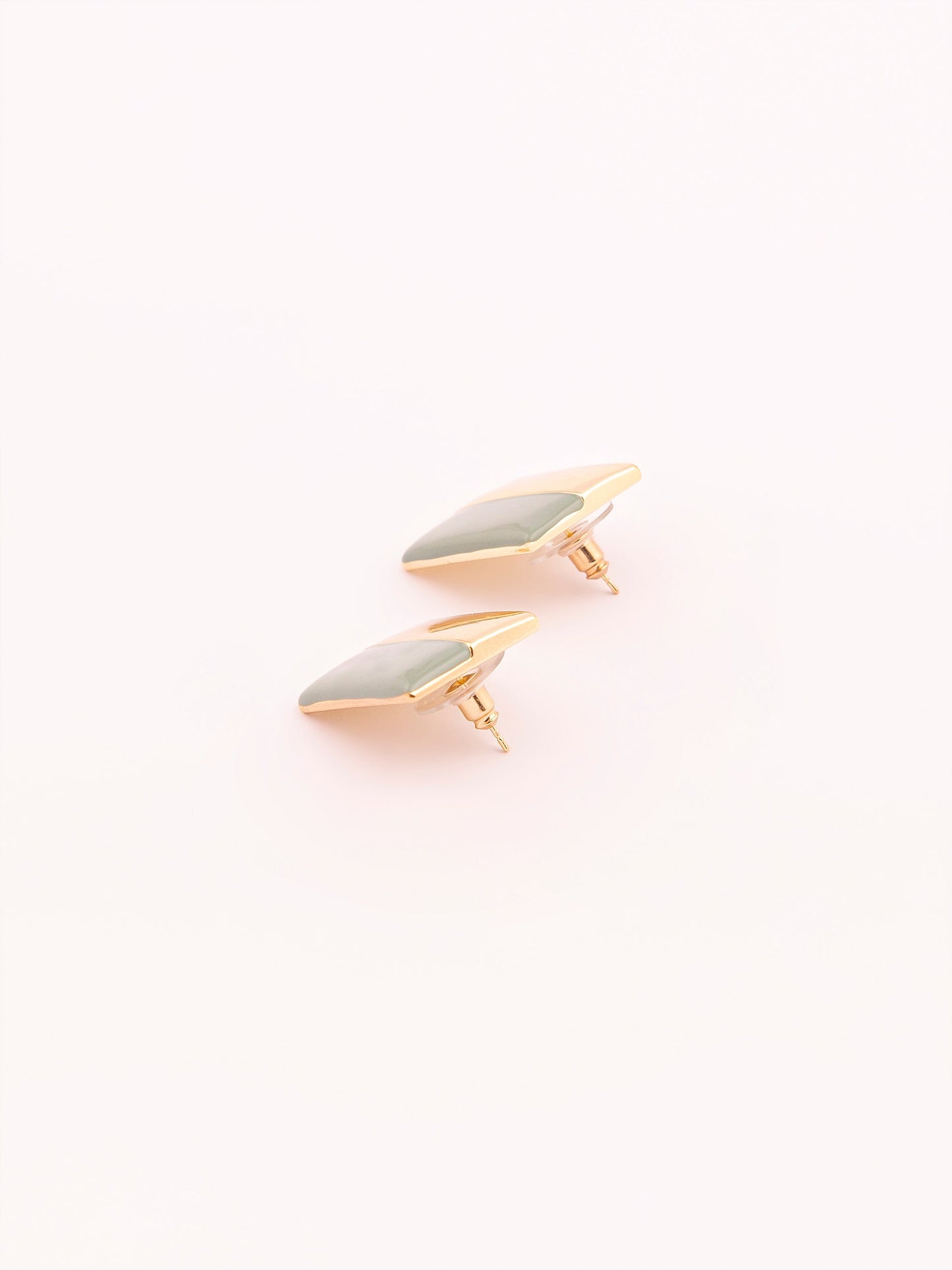 Limelight - Two Tone Stud Earrings