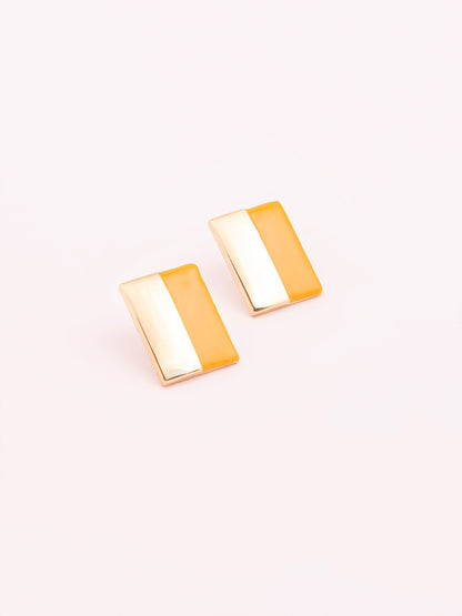 Limelight - Two Tone Stud Earrings