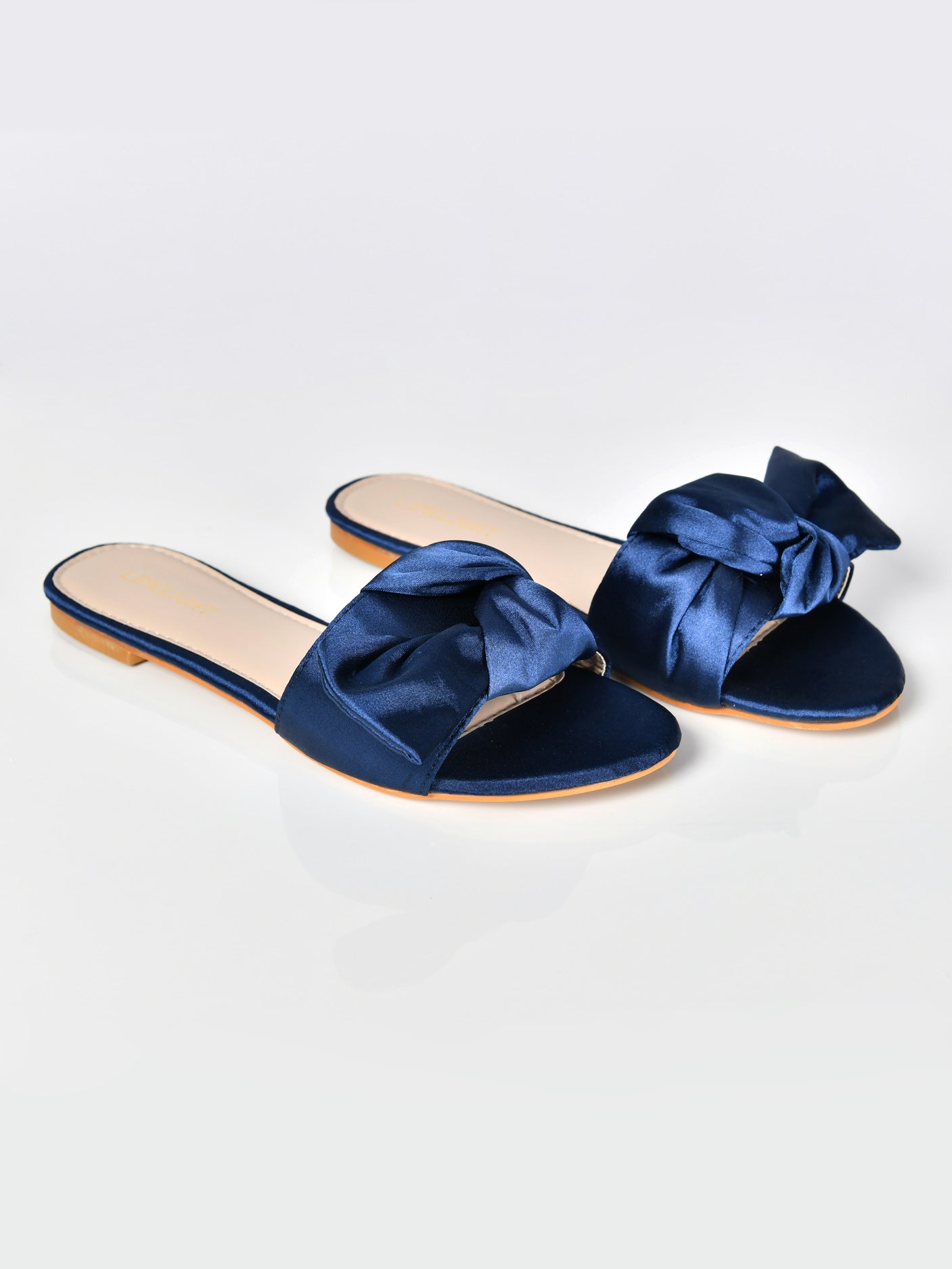 Limelight - Satin Bow Sandals-Blue