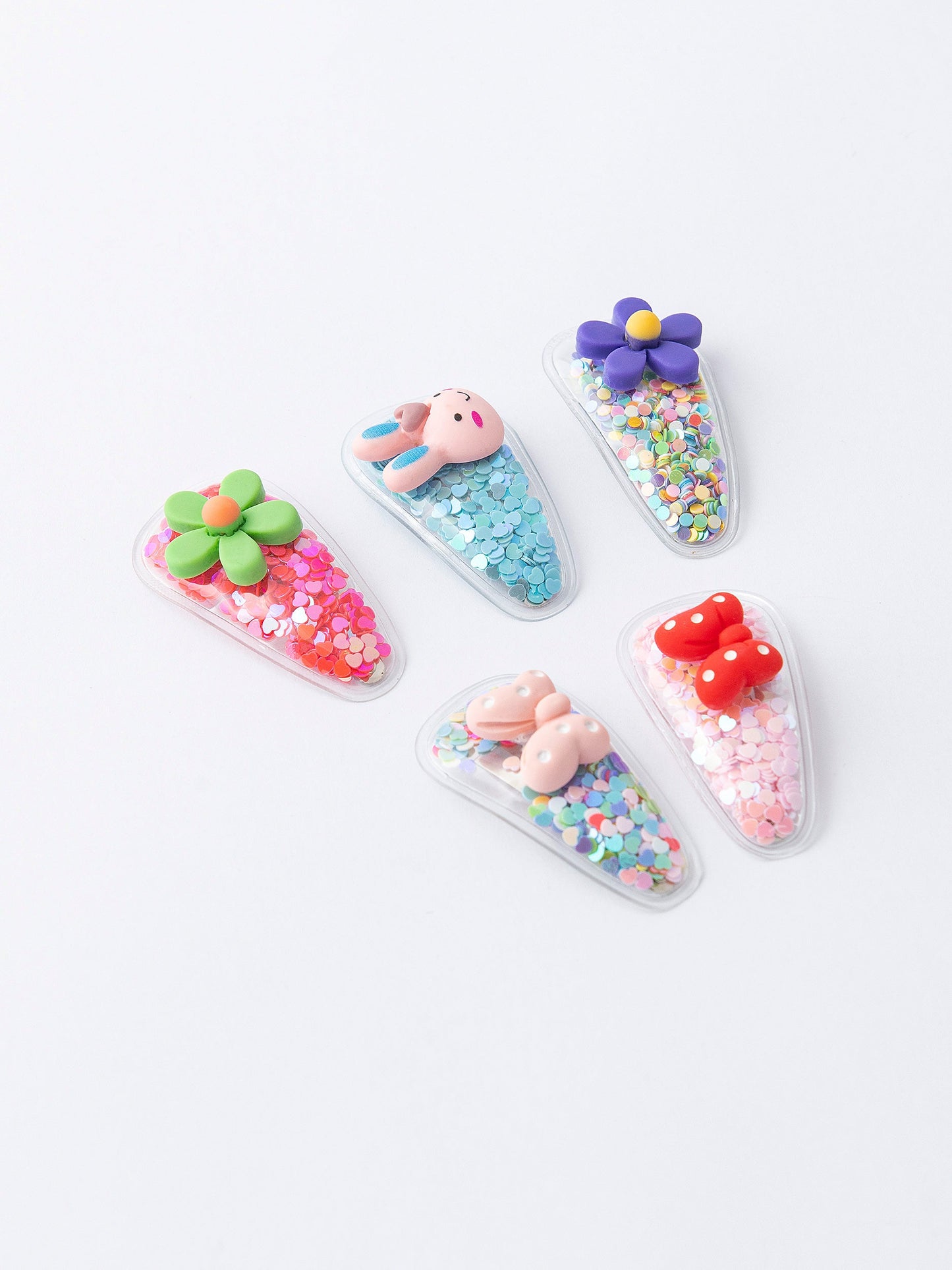 Glittery Snap Clip Set