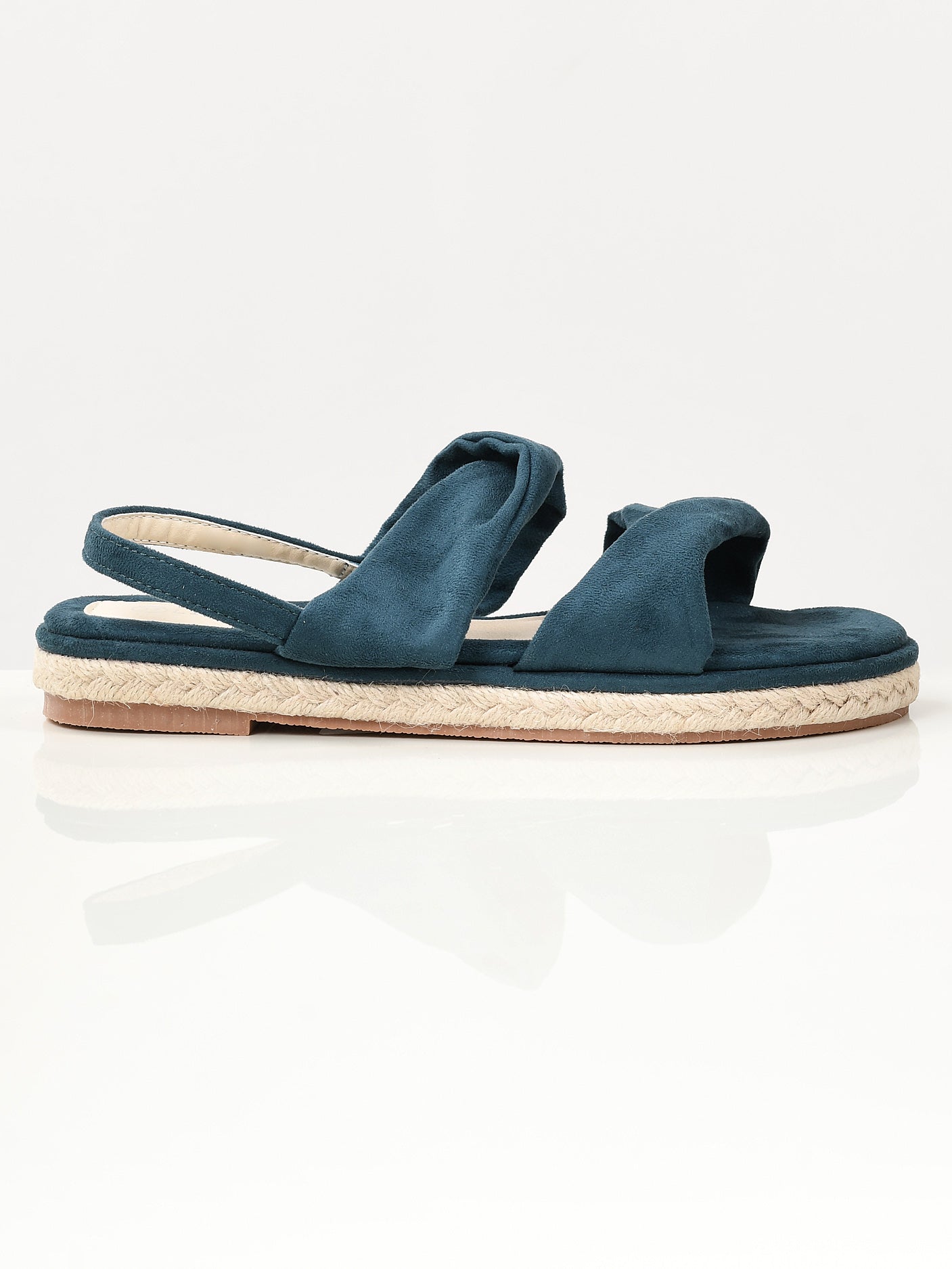 Limelight - Twisted Suede Sandals - Dark Ferozi