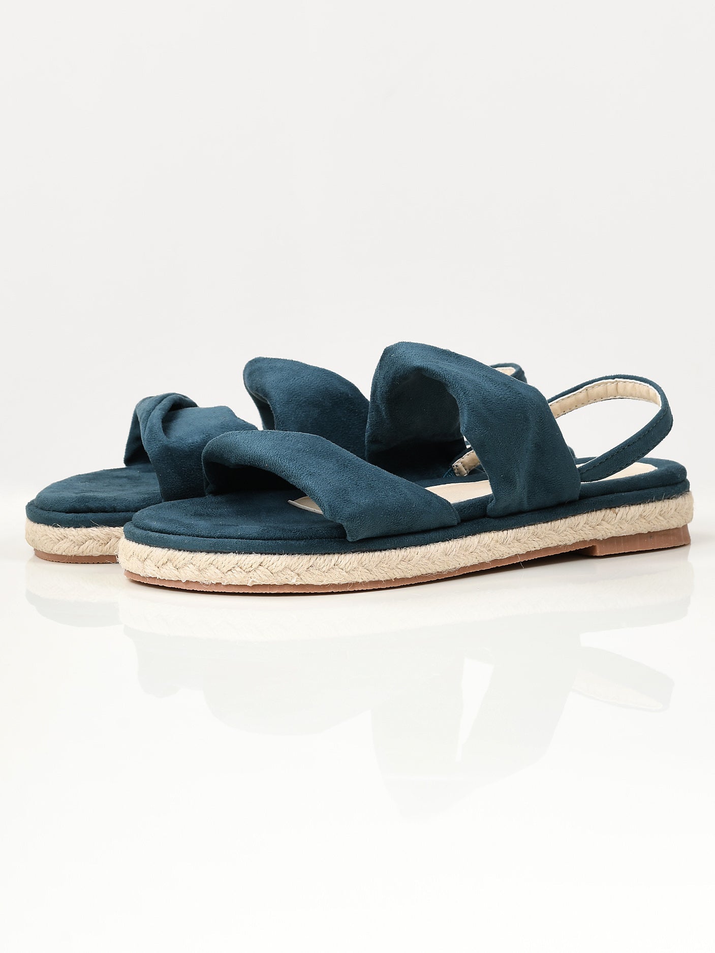 Limelight - Twisted Suede Sandals - Dark Ferozi