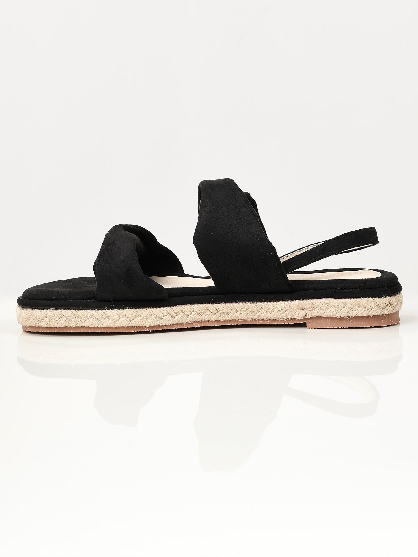 Limelight - Twisted Suede Sandals - Black