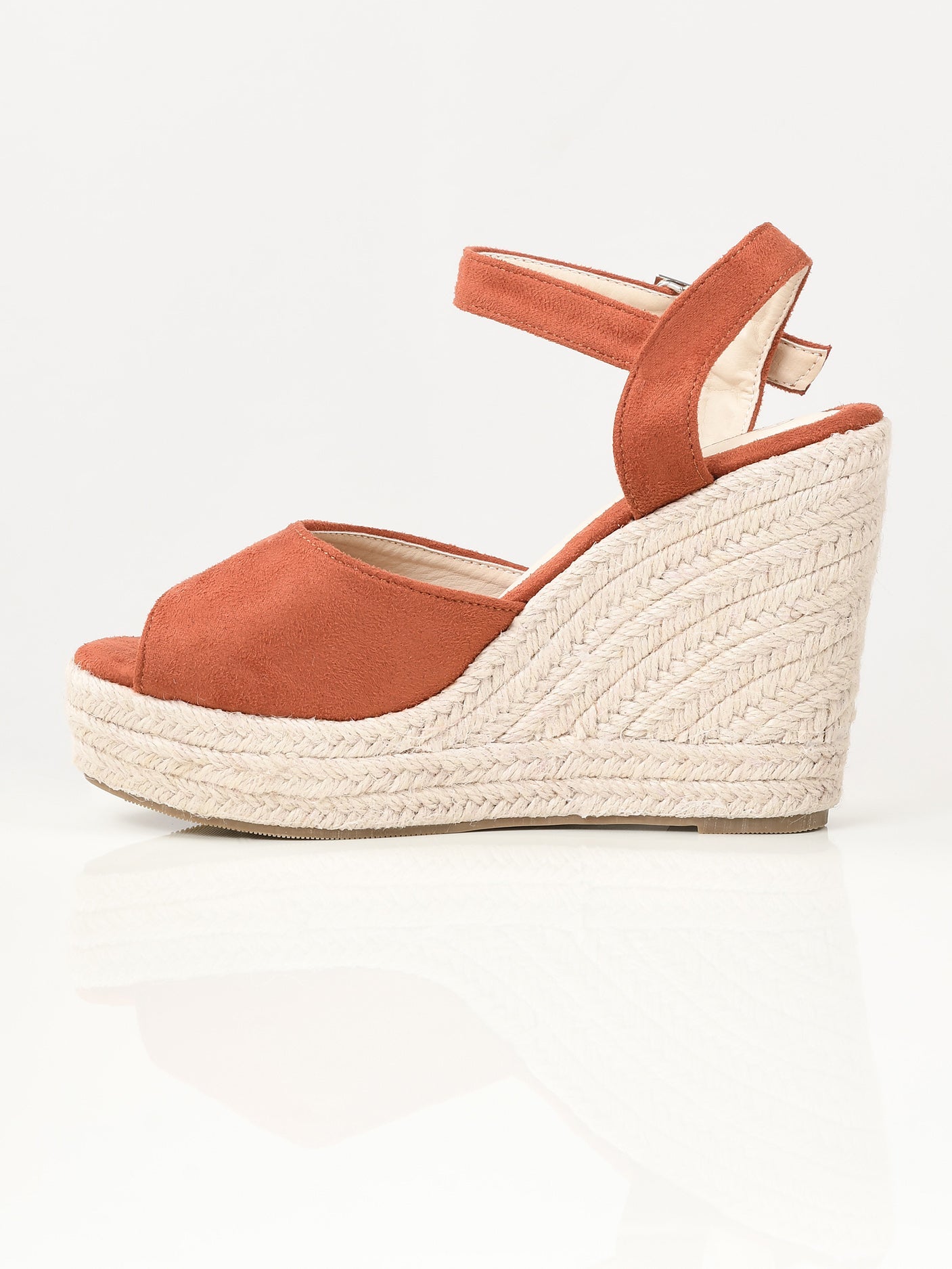 Limelight - Suede Weave Wedges - Rust