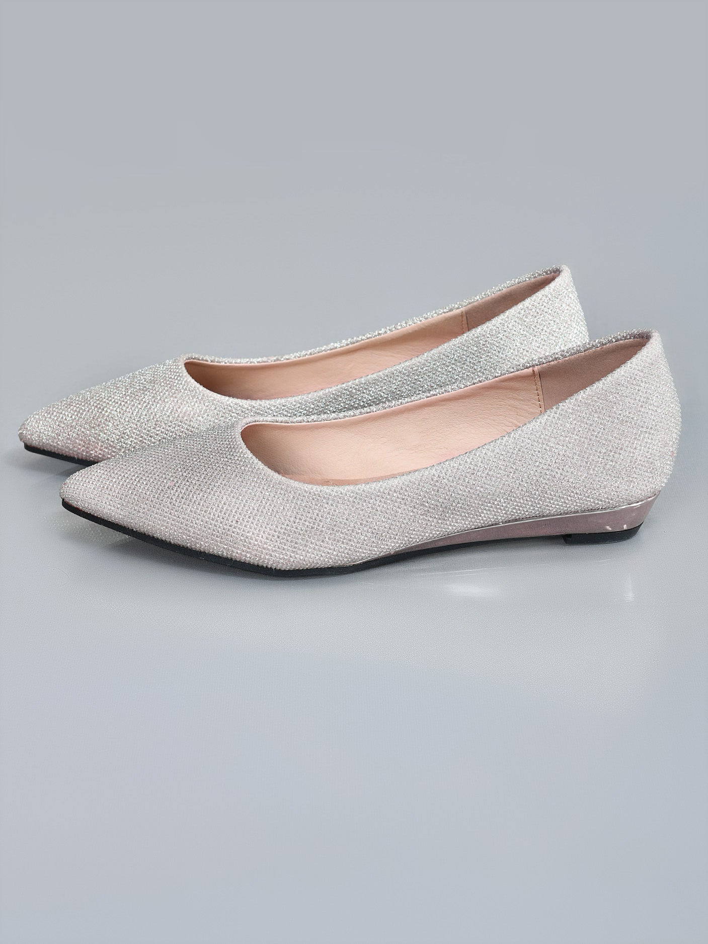 Limelight - Shimmery Pointed Pumps - Beige