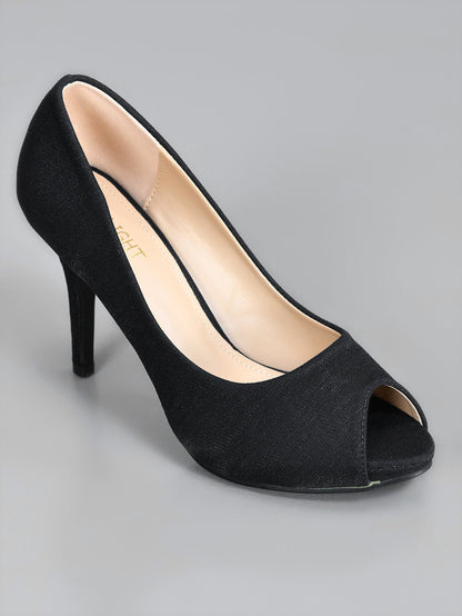 Limelight - Peep Toe Heels - Black