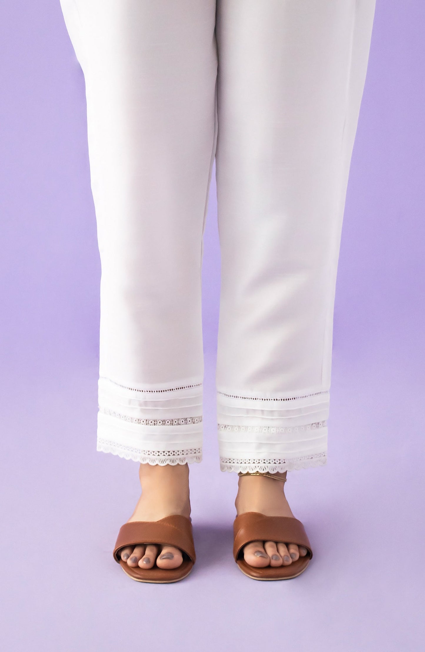 Orient - Stitched Bottoms 1 Piece Plain Raw Silk Trouser