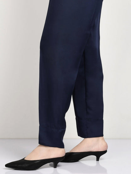 Limelight - Silk Straight Trouser - Navy Blue