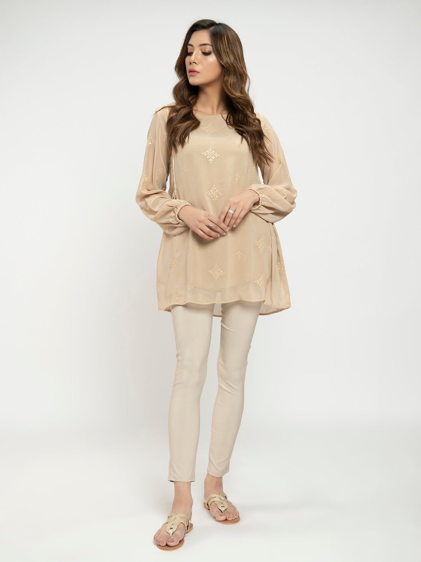 Limelight - Embroidered Chiffon Top