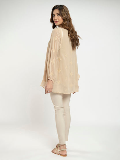 Limelight - Embroidered Chiffon Top