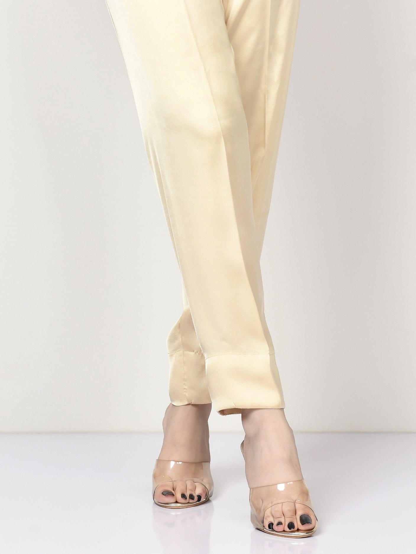 Limelight - Silk Straight Trouser - Skin