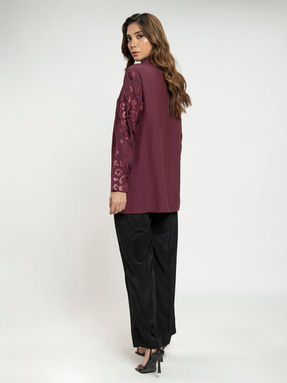 Limelight - Embroidered Silk Top