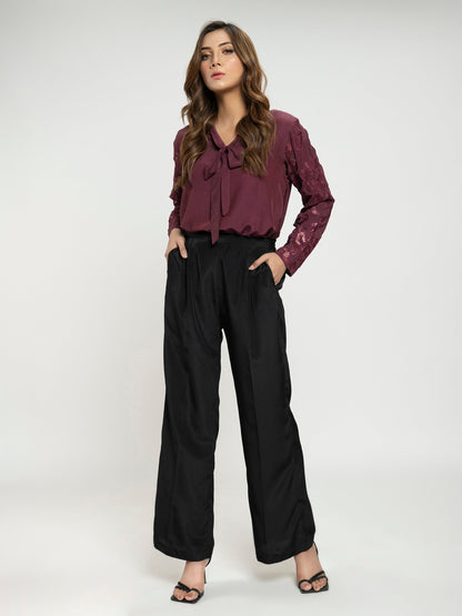 Limelight - Embroidered Silk Top