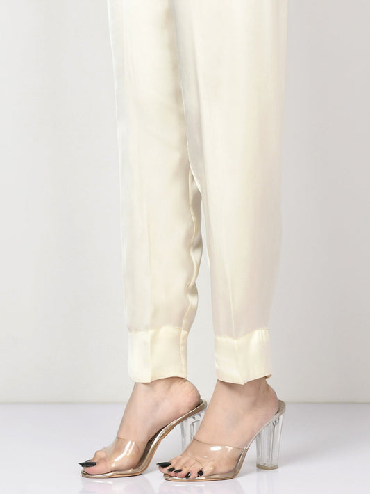 Limelight - Silk Straight Trouser - Off White