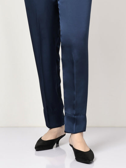 Limelight - Silk Straight Trouser - Blue