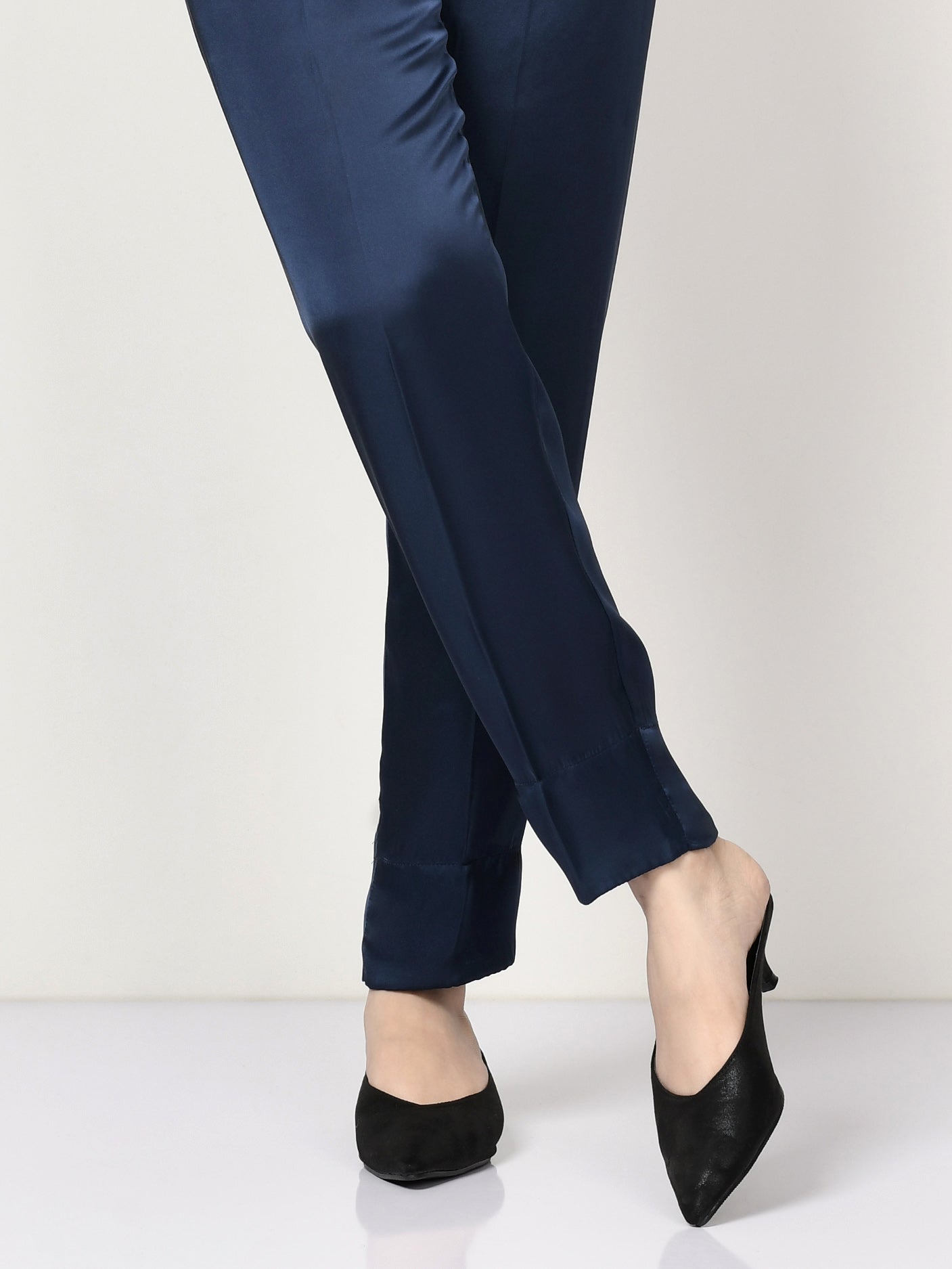 Limelight - Silk Straight Trouser - Blue