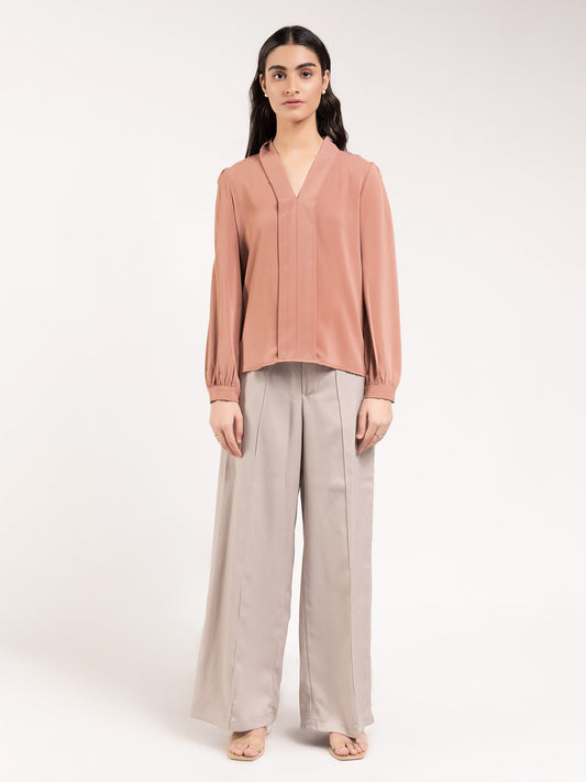 Limelight - Plain Pleated Top