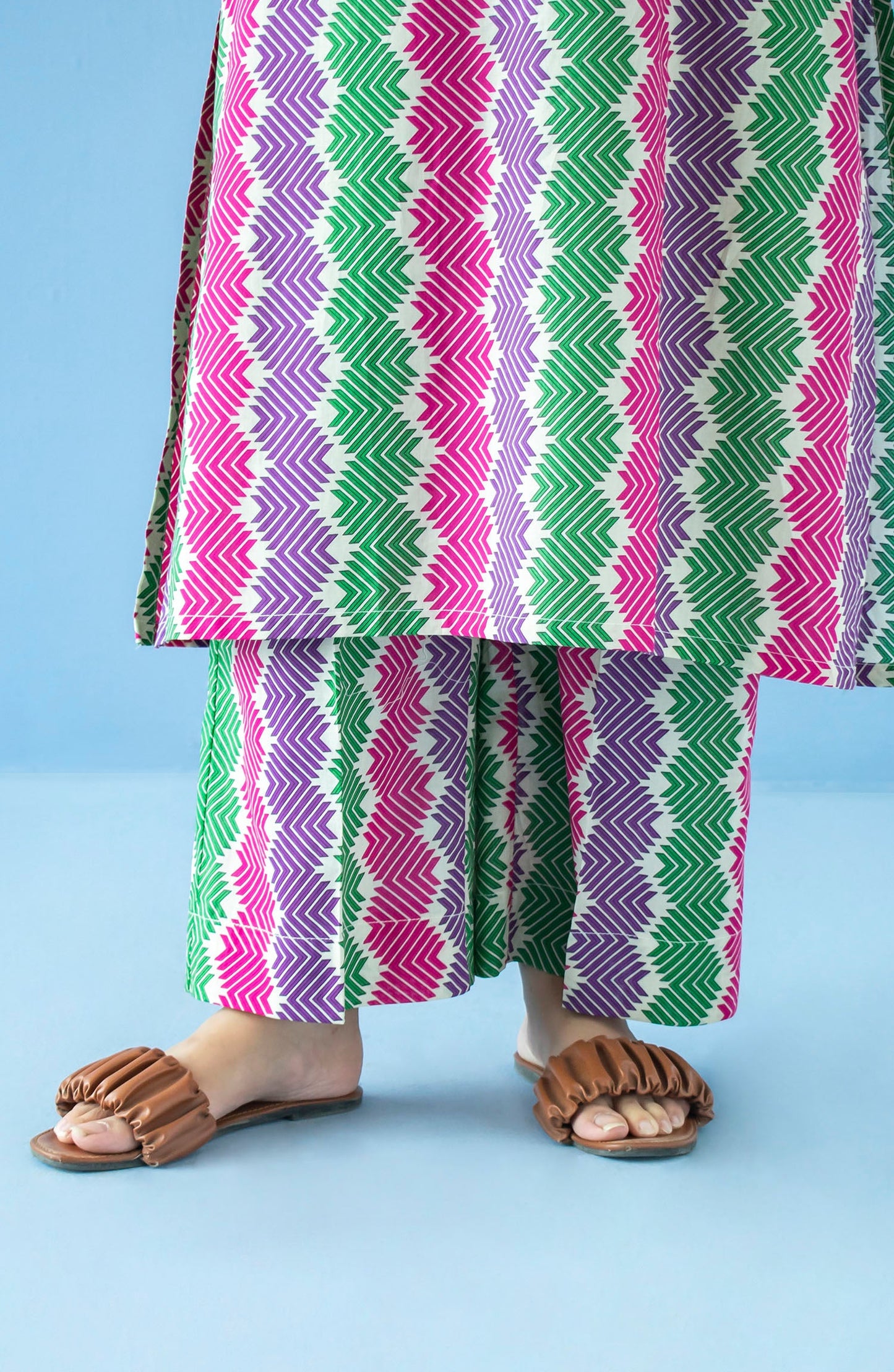 Orient - Stitched Bottoms 1 Piece Printed Cambric Trouser