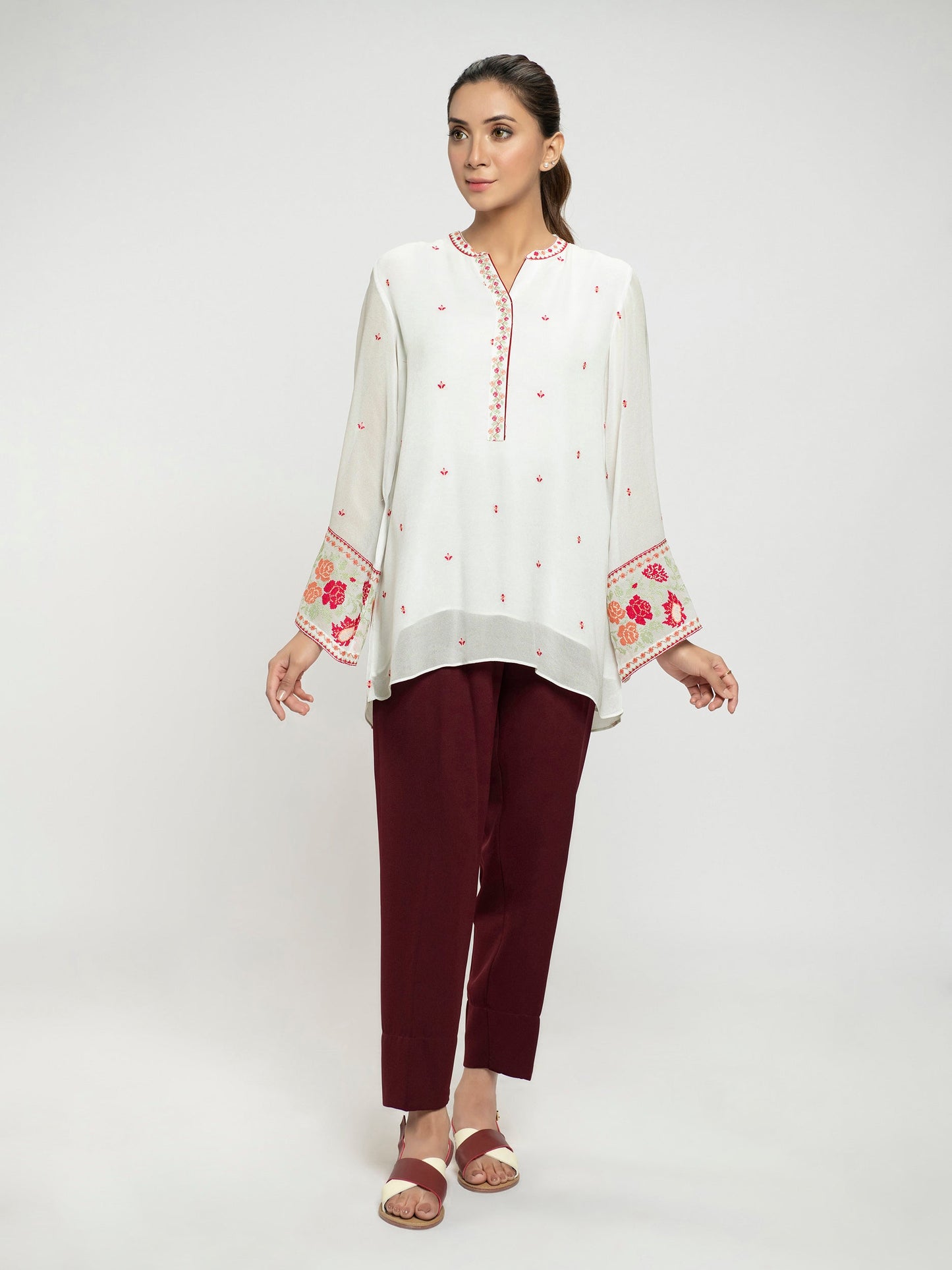 Limelight - Embroidered Chiffon Top