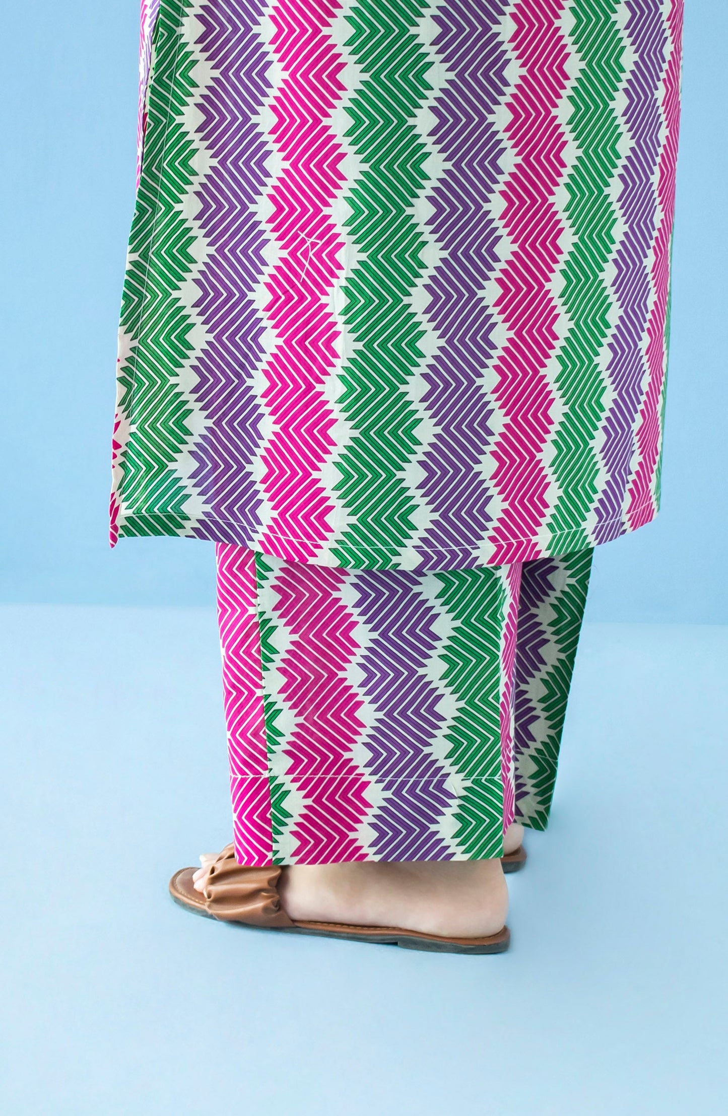 Orient - Stitched Bottoms 1 Piece Printed Cambric Trouser