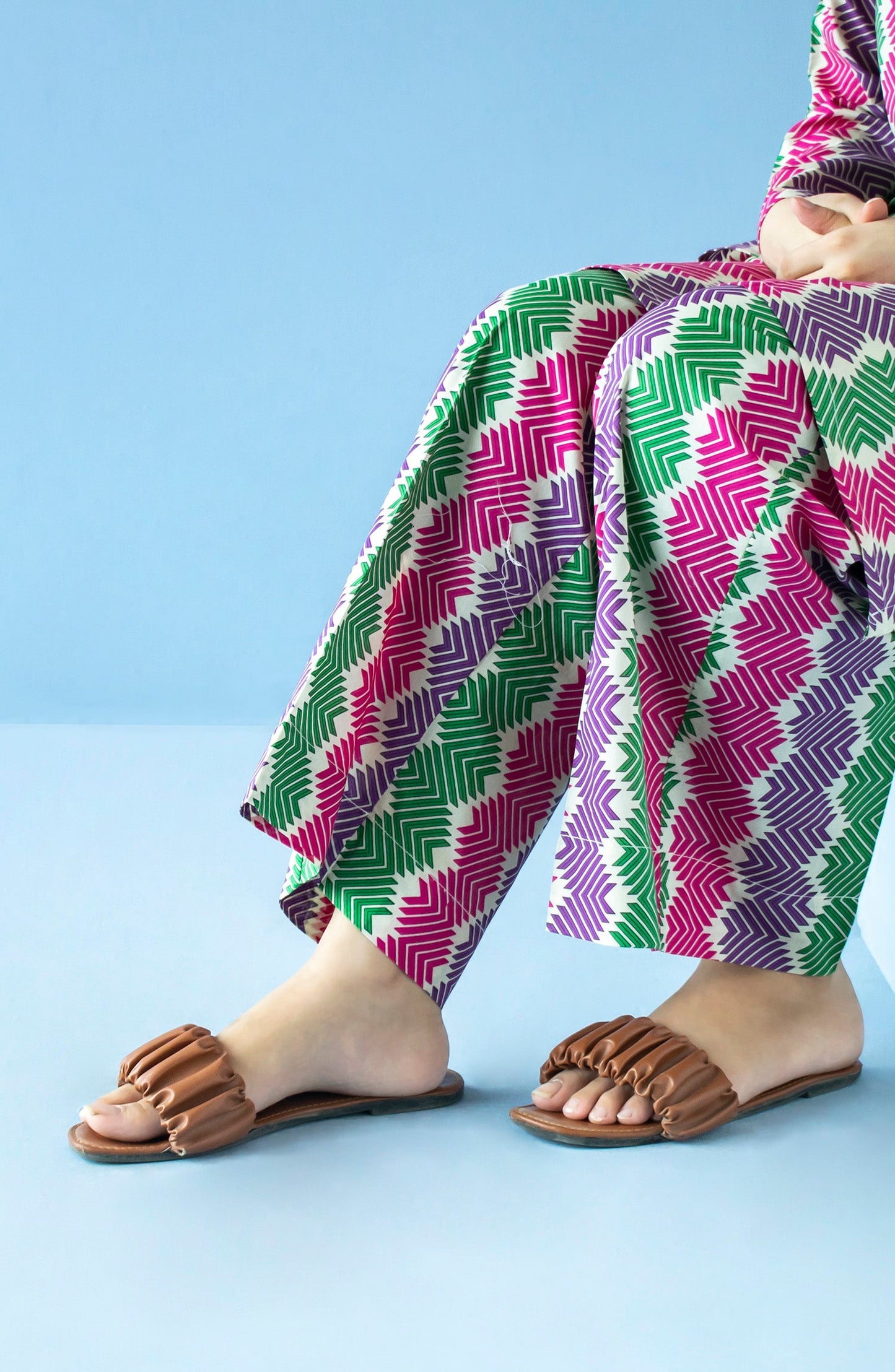 Orient - Stitched Bottoms 1 Piece Printed Cambric Trouser