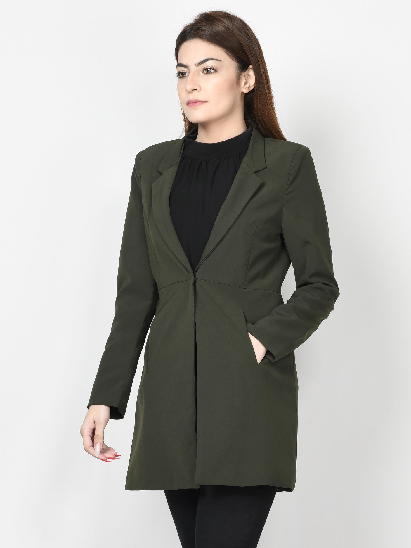 Limelight - Classic Coat - Army Green